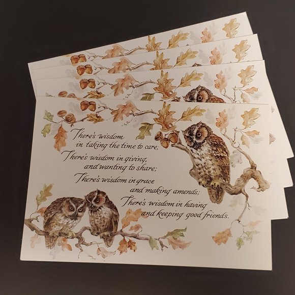 Greeting Cards 7 Red Farm Studio Owl and Verse - Picture 2 of 6